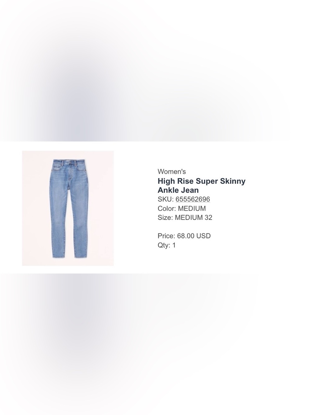 Abercrombie super skinny ankle high rise jeans - size 14